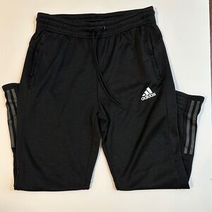 Adidas Black Jogger Pants with Logo, Size Large